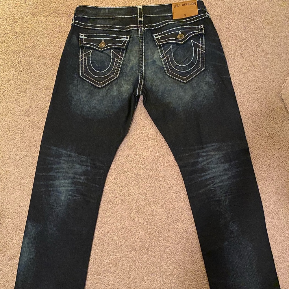 New Mens True Religion Ricky Relaxed Blue Jeans Size 38 Ricky Relaxed